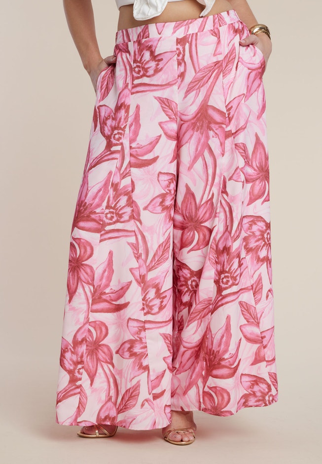PatBO x ELOQUII Wide-Leg Godet Pants image number 2