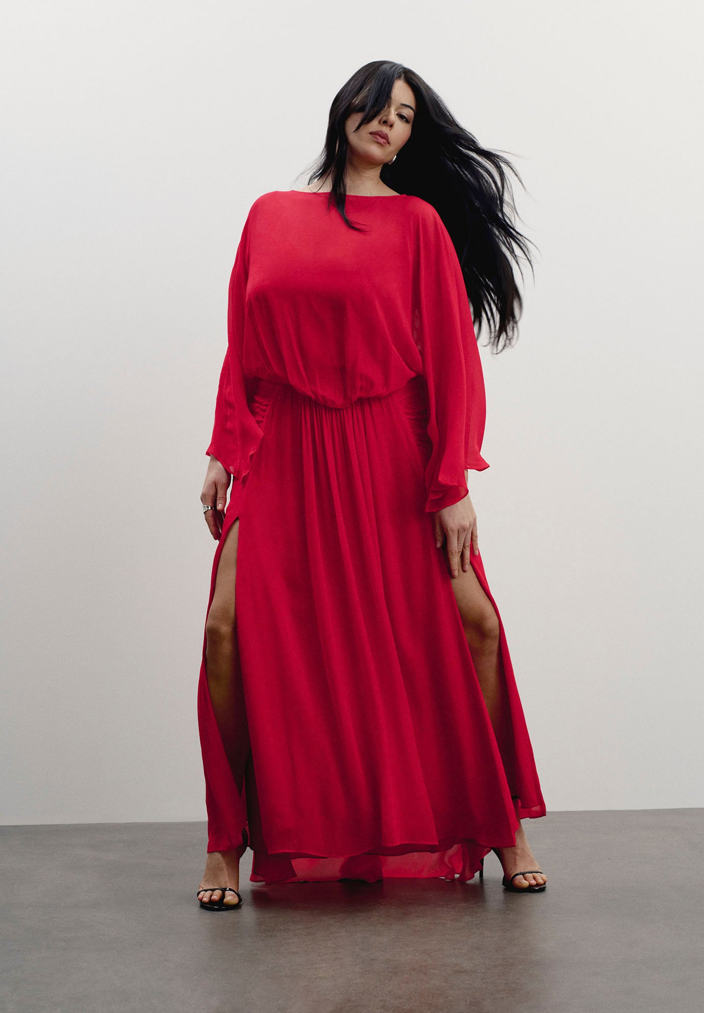 Sheer Draped Gown image number 0