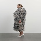 Ostrich Feather Strapless Maxi Dress image number null