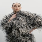 Ostrich Feather Strapless Maxi Dress image number null