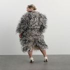 Ostrich Feather Strapless Maxi Dress image number null