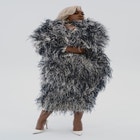 Ostrich Feather Cropped Jacket image number null
