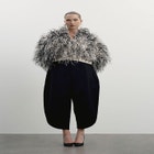 Ostrich Feather Cropped Jacket image number null
