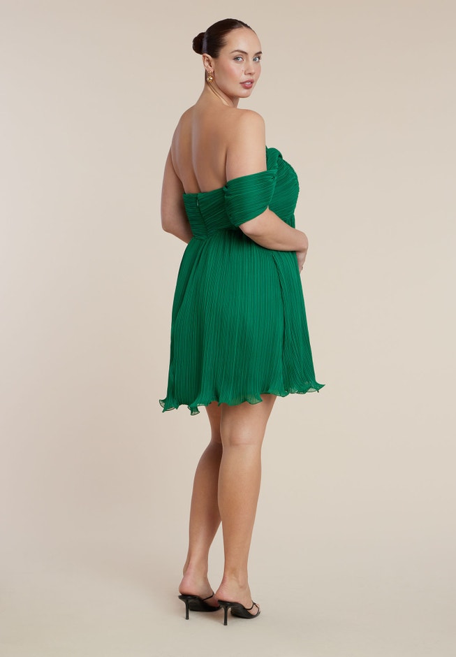 Strapless Mini Dress With Overlay image number 3