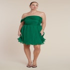 Strapless Mini Dress With Overlay image number null