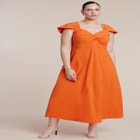 Twist-Detail Midi Dress image number null