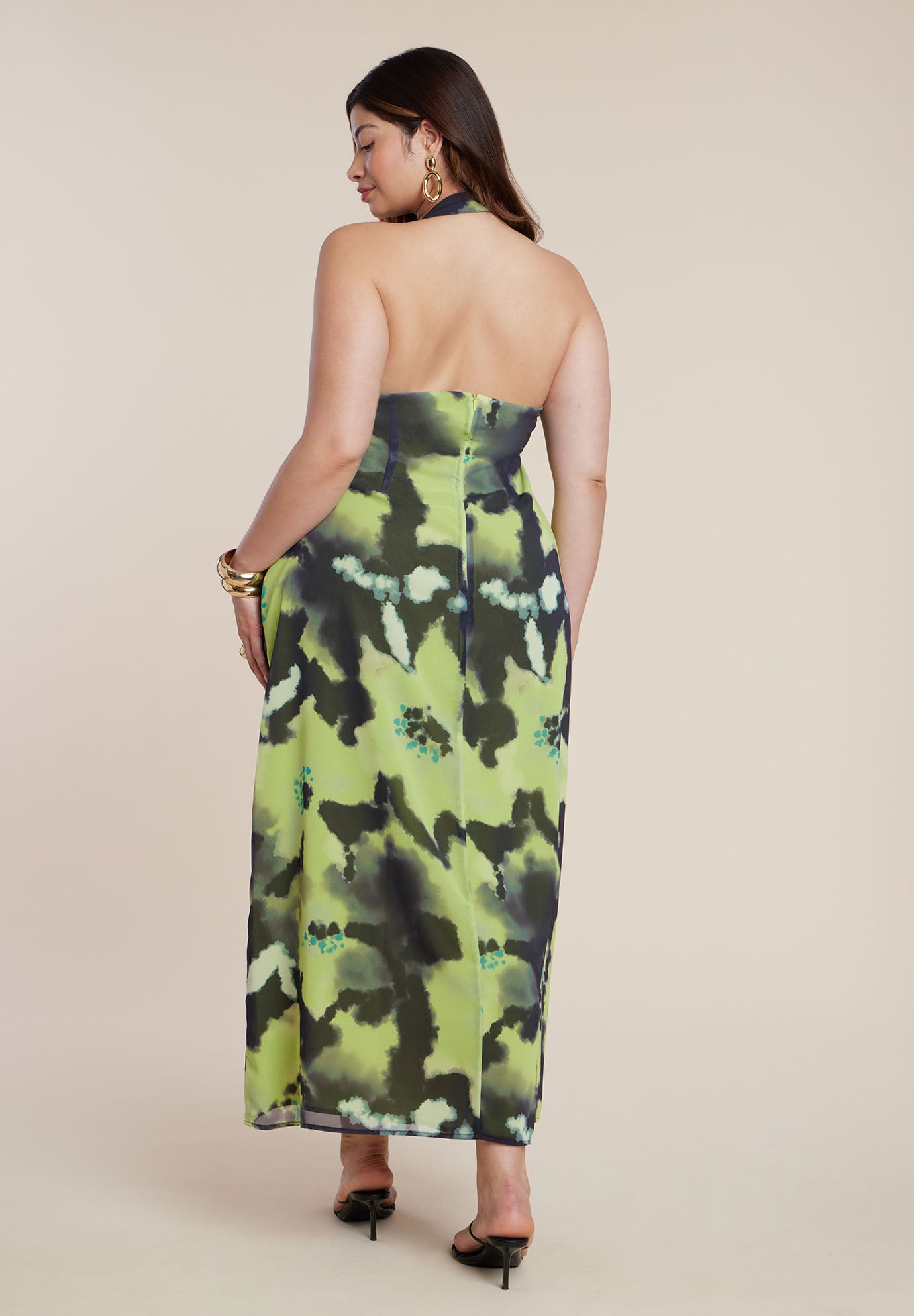 Tie-Detail Halter Maxi Dress image number 2