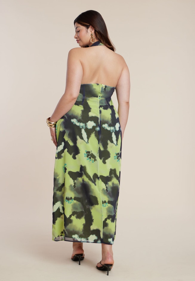 Tie-Detail Halter Maxi Dress image number 2