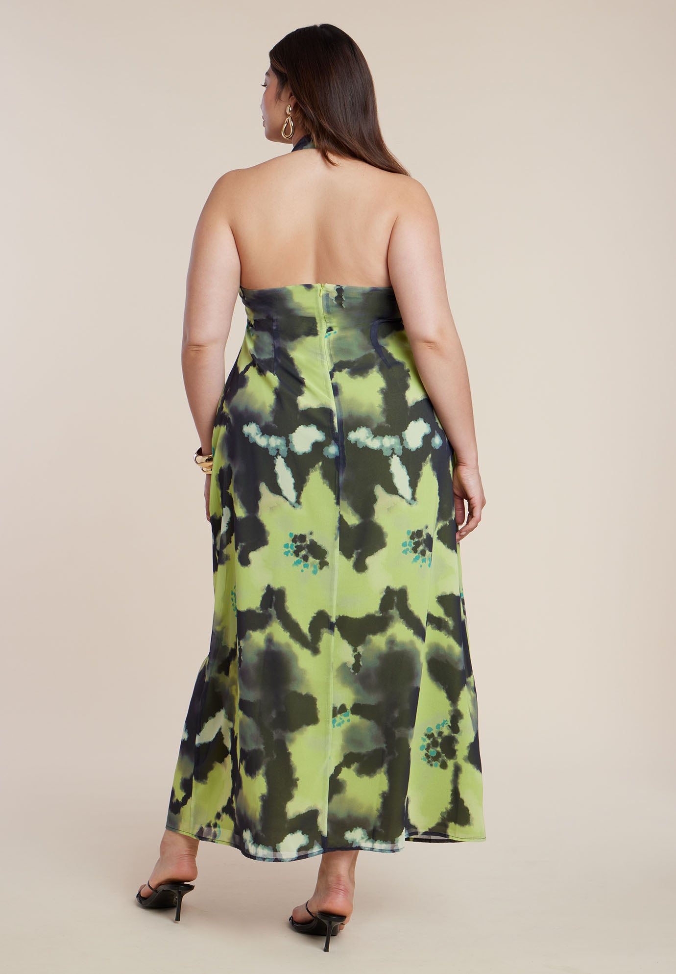 Tie-Detail Halter Maxi Dress image number 3