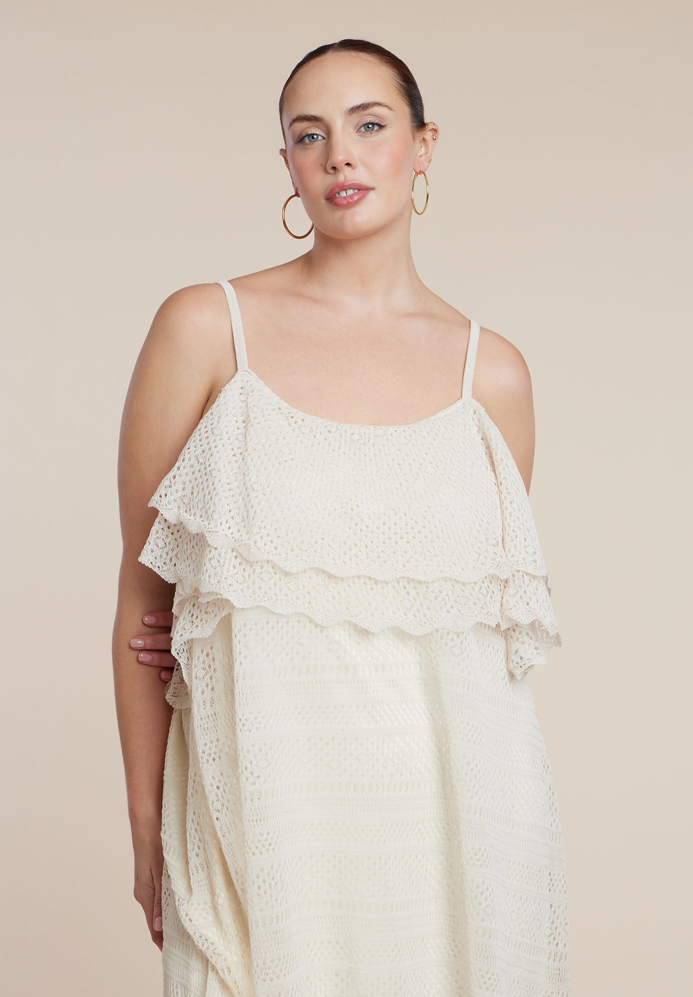 Crochet Knit Maxi Dress image number 1