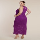 Floral Rope Knit Maxi Dresss image number null