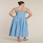 Drop-Waist Chambray Maxi Dress image number null