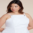 A-Line Denim Midi Dress image number null