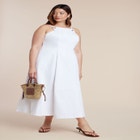 A-Line Denim Midi Dress image number null