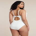 PatBO x ELOQUII Ruffle Detail One Piece Swimsuit image number null