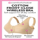 Cotton Front-Close Wireless Bra image number null