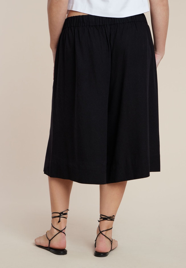 Wide-Leg Drawstring Culotte image number 2