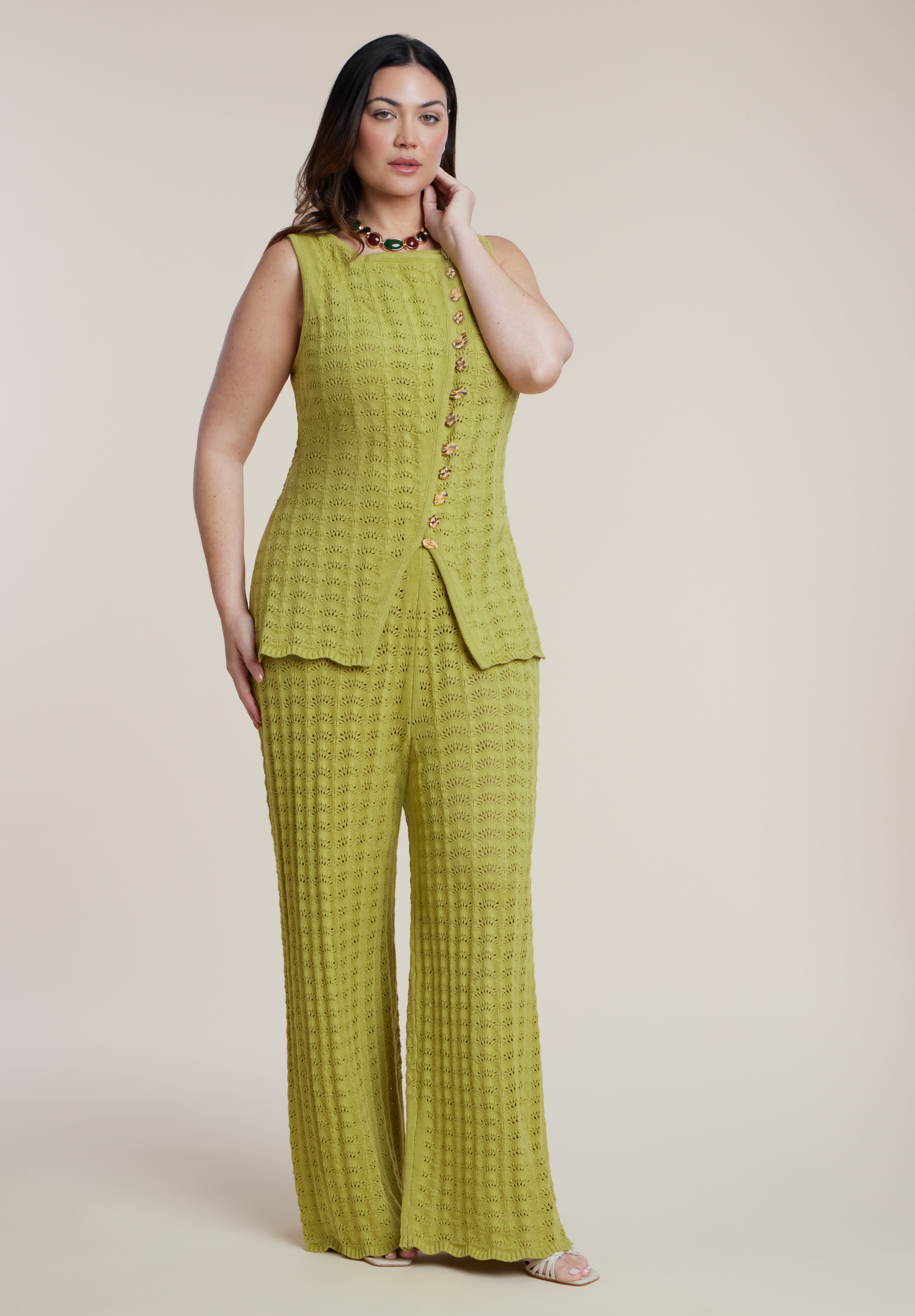 Pointelle Stitch Sweater Pant image number 0