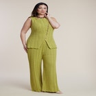 Pointelle Stitch Sweater Pant image number null