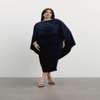 Structured Cape Midi Dress image number null