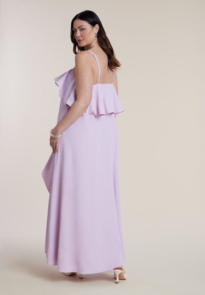 Ruffle Detail Maxi Trapeze Dress image number 2