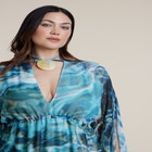 Shell Detail Wide-Sleeve Kaftan image number null