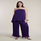 Wire Hem Pliss&eacute; Pant image number null
