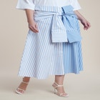 Tie-Waist Poplin Maxi Skirt image number null
