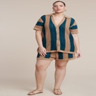 Oversized Crochet Button Up Top image number null