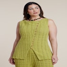 Pointelle Stitch Sweater Vest image number null
