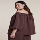 Off The Shoulder Puff Sleeve Top image number null