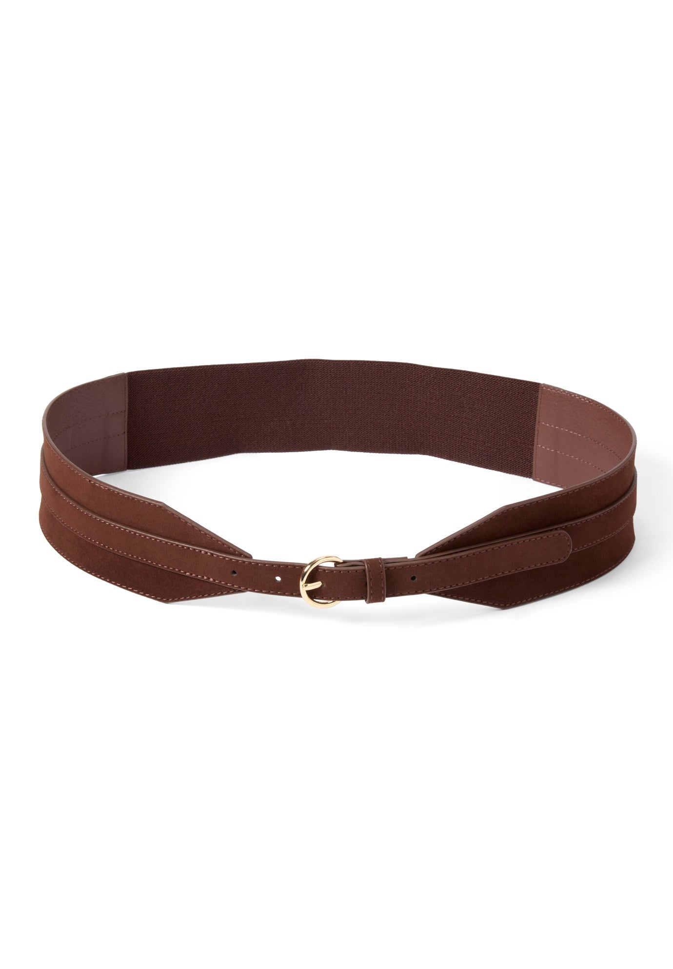 Faux Suede Front-Buckle Belt