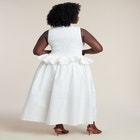 Trim Detail Peplum Midi Dress image number null