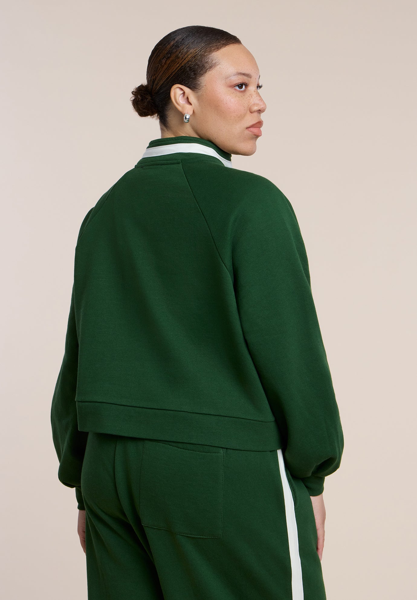 Stripe Detail Quarter Zip Sweatshirt image number 1
