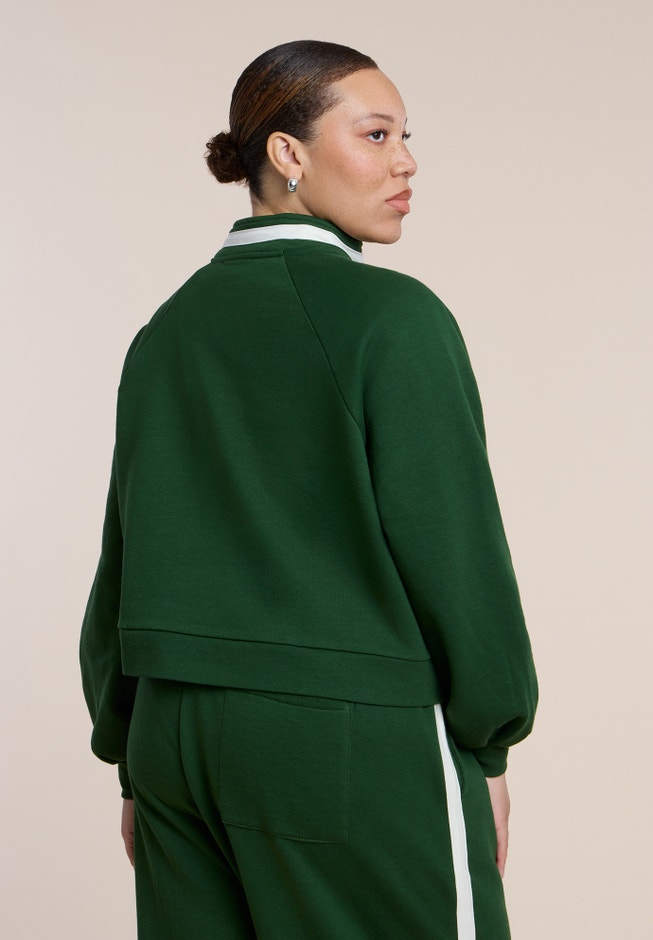 Stripe Detail Quarter Zip Sweatshirt image number 1