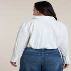 Bubble Button Up Crop Top image number null