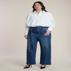 Bubble Button Up Crop Top image number null