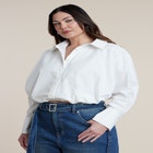 Bubble Button Up Crop Top image number null