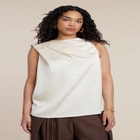 Sleeveless Scarf Detail Top image number null