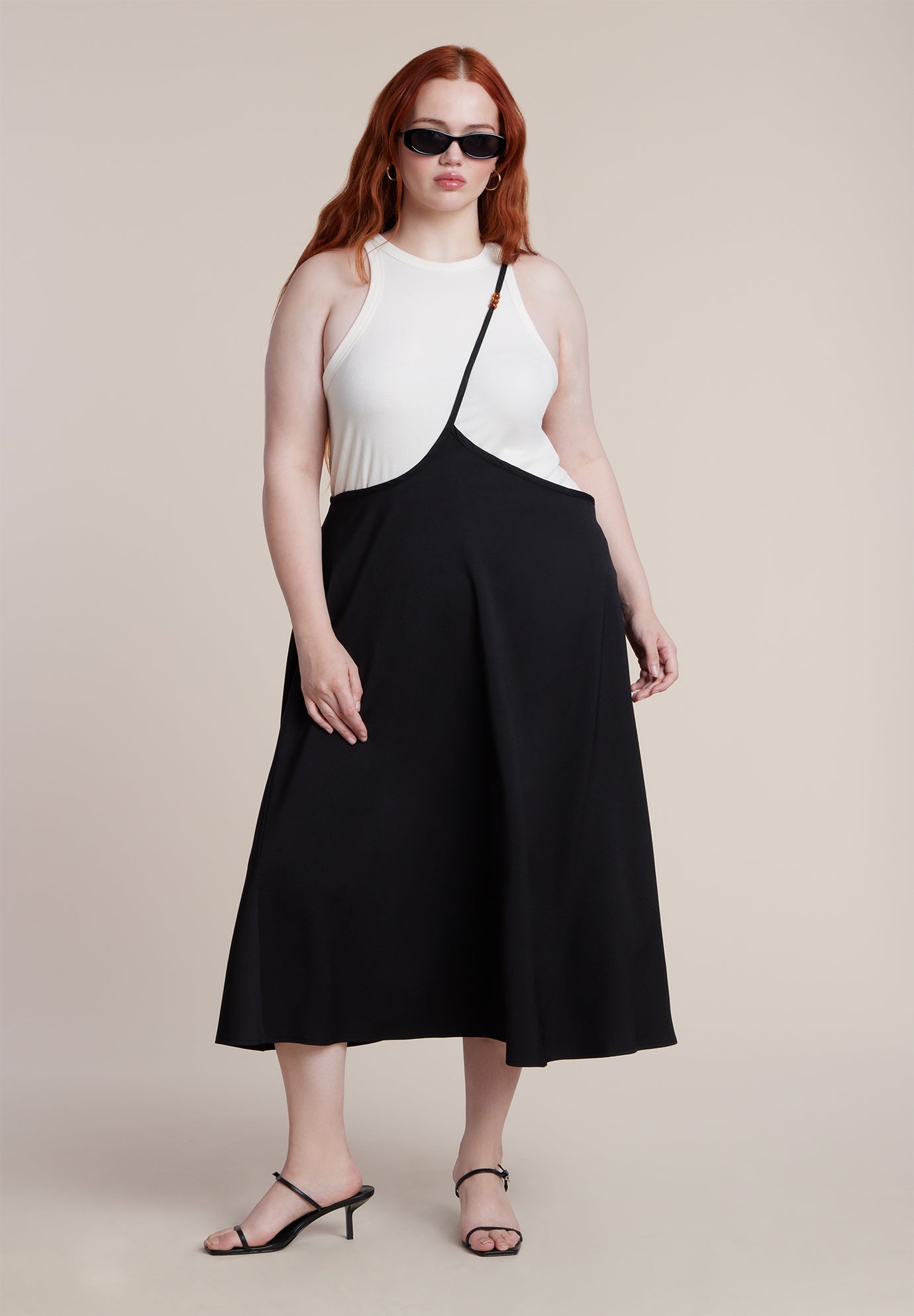 Bead-Detail Strap Midi Skirt image number 5