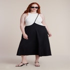 Bead-Detail Strap Midi Skirt image number null