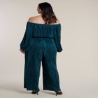 Off The Shoulder Plisse Jumpsuit image number null