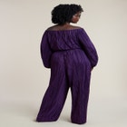 Off The Shoulder Plisse Jumpsuit image number null