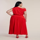 Draped One-Shoulder Maxi Dress image number null