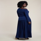 Long Sleeve Drop Waist Maxi Dress image number null