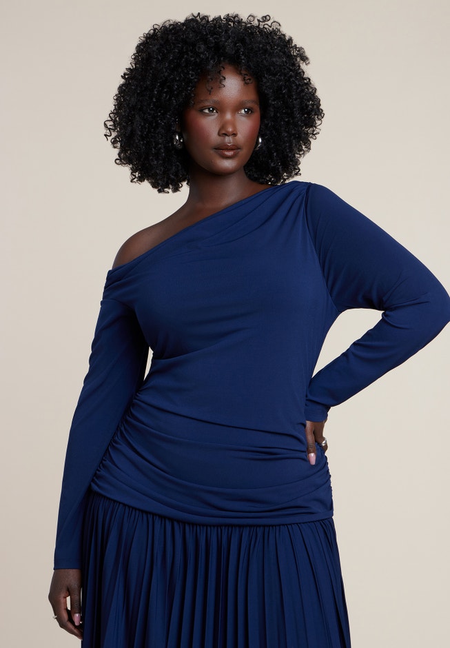 Long Sleeve Drop Waist Maxi Dress image number 2