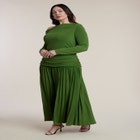 Long Sleeve Drop Waist Maxi Dress image number null