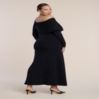 Off The Shoulder Sweater Midi Dress image number null