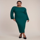 Lettuce Hem Ribbed Sweater Maxi Dress image number 0