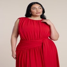 Tie Detail Drop Waist Maxi Dress image number null
